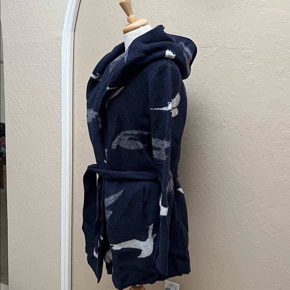 Field Flower for Anthropologie Sedona Wool Sweater Coat in Dove Print Size Large - Picture 3 of 9